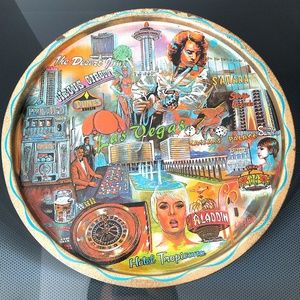 RARE 1960s VINTAGE KEN HAAG LAS VEGAS tin plate